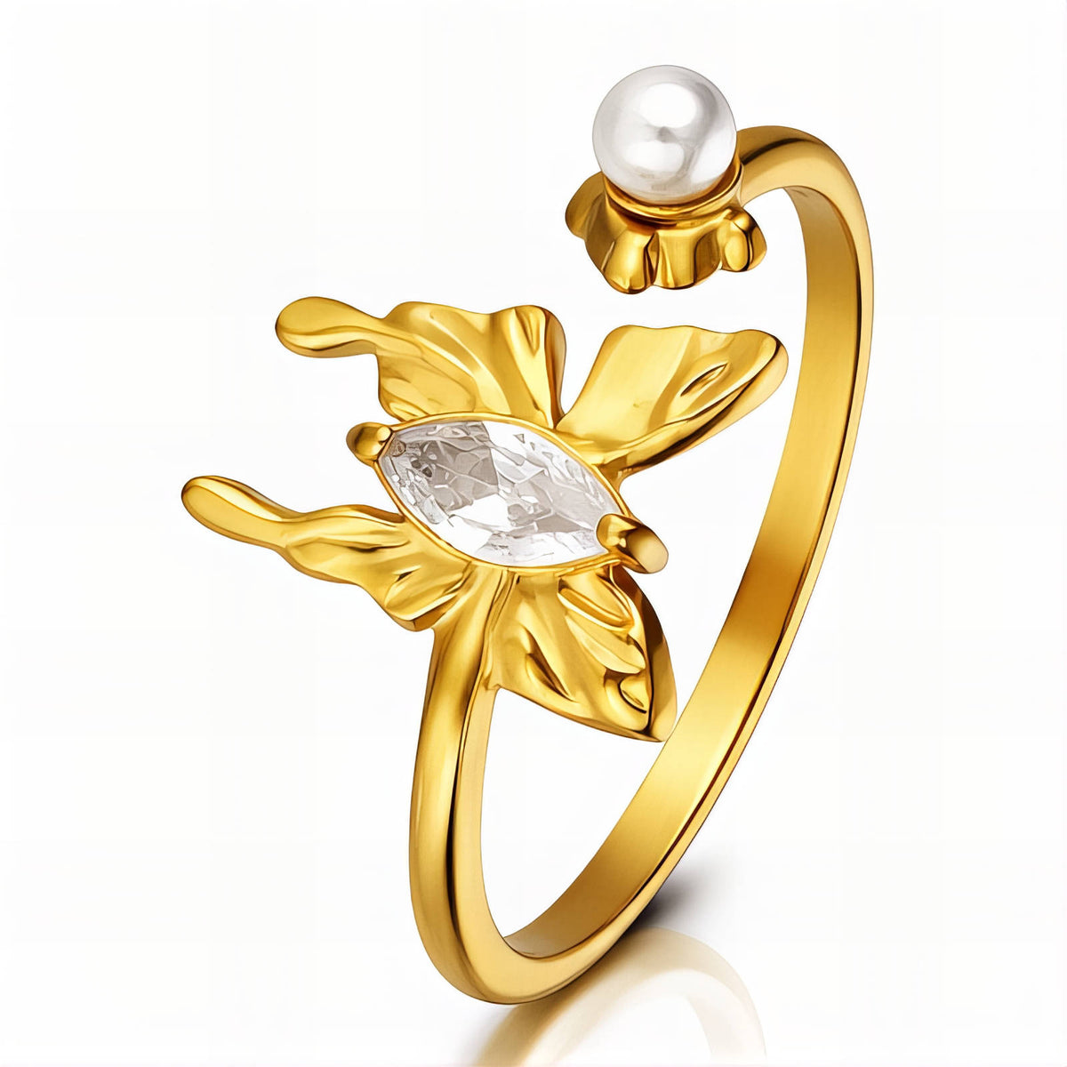 Amnite aurelia butterfly ring
