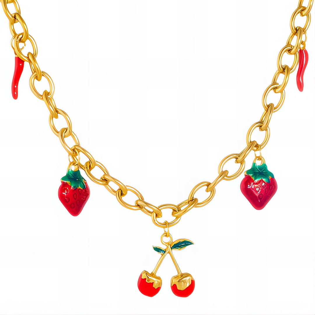 Rosalie Strawberry Necklace