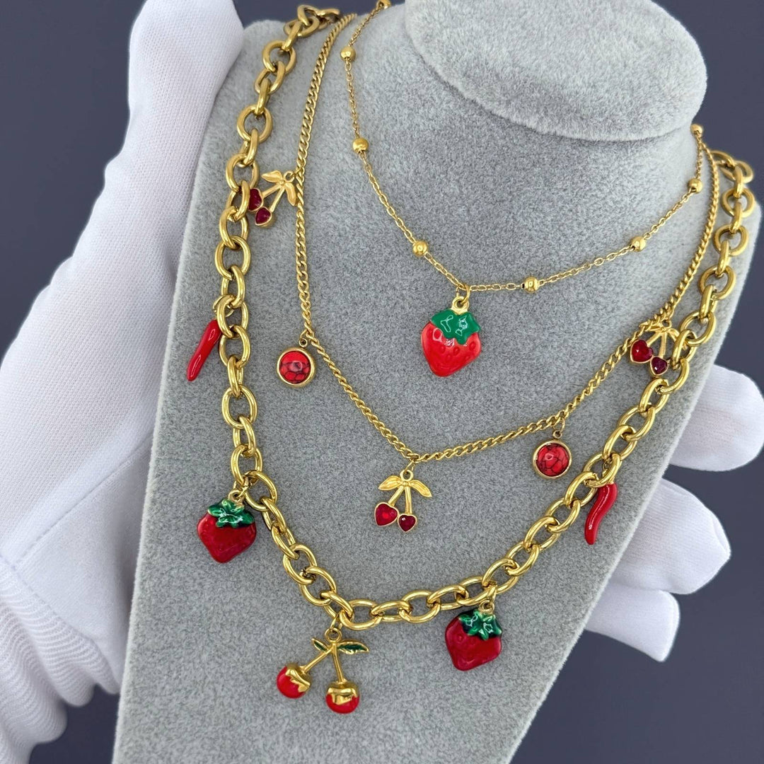 Rosalie Strawberry Necklace
